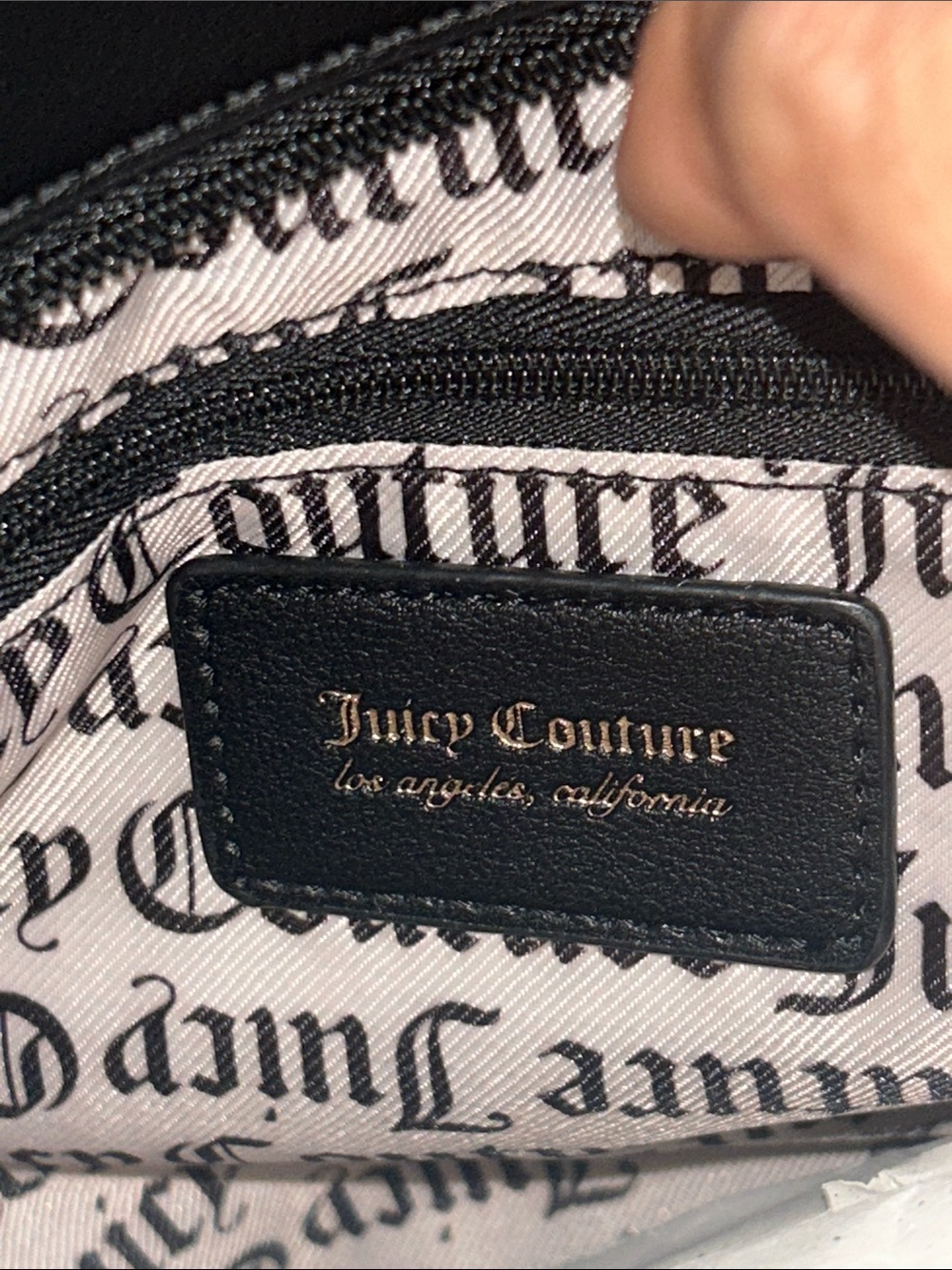 Juicy Couture Black Tote with Crown Charm and Logo - Picture 8 of 12